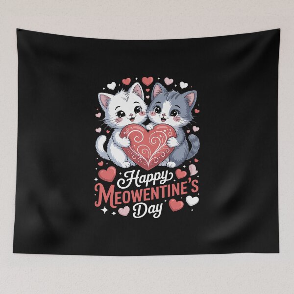 Item preview, Happy Meowentine's Day Cute Cat Lover Valentine's Day designed and sold by IdunayaStore.
