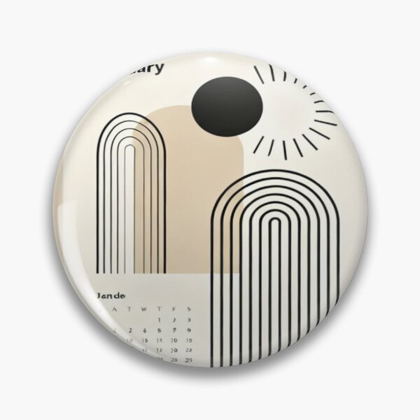 Item preview, January Geometry – Abstract Calendar with Sun Motif designed and sold by Cristhian Almanza.