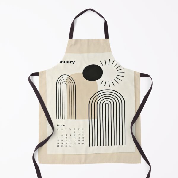 Item preview, January Geometry – Abstract Calendar with Sun Motif designed and sold by Cristhian Almanza.