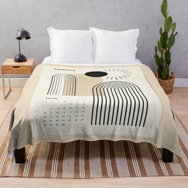 Item preview, January Geometry – Abstract Calendar with Sun Motif designed and sold by Cristhian Almanza.
