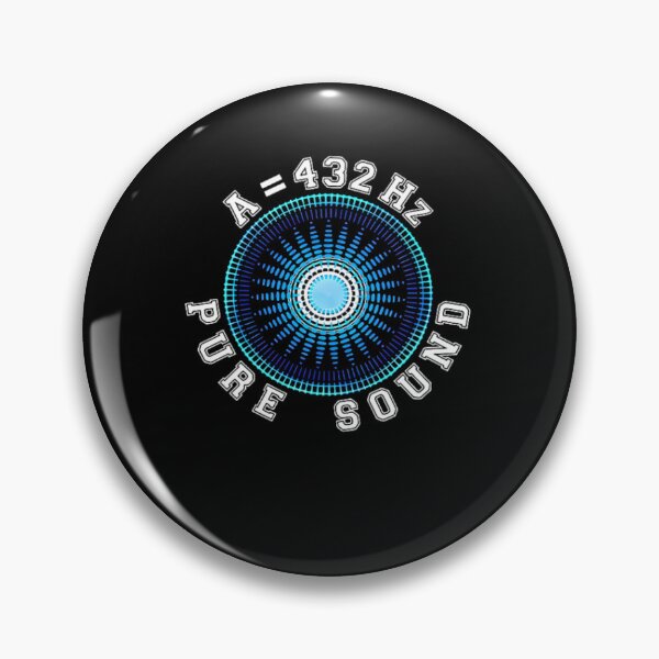 Item preview, 432Hz Pure Sound Music Frequency 432 Hertz Tuning Mandala Round Badge Black designed and sold by MonicaMoreno32.