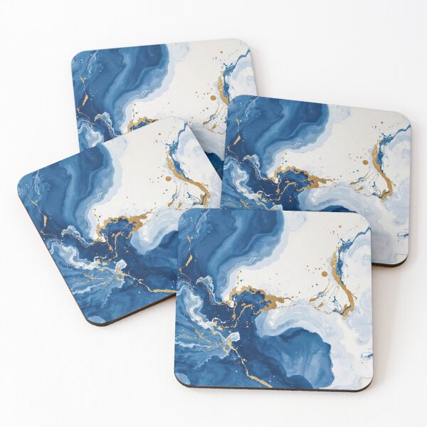 Artikelvorschau, Saphirblaue Küste und glitzernde Golddrift entworfen und verkauft von Cozyartsss.