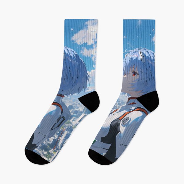 Item preview, Neon Genesis Rei Ayanami Evangelion Anime Dreamy Tokyo Skyline Reflection designed and sold by bystudiolereve.