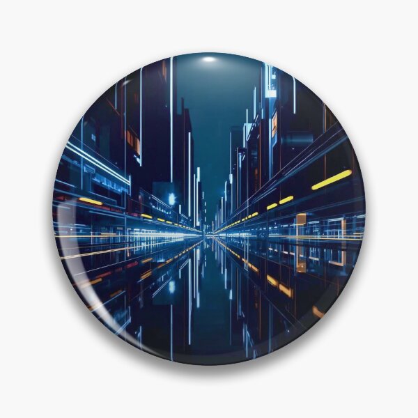 Item preview, Cyberpunk Neon Cityscape Speed of Light designed and sold by Cozyartsss.