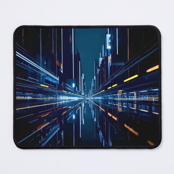 Item preview, Cyberpunk Neon Cityscape Speed of Light designed and sold by Cozyartsss.