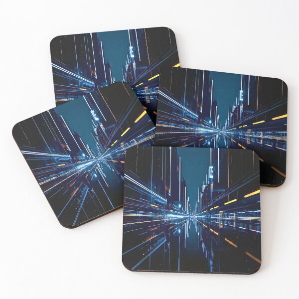 Item preview, Cyberpunk Neon Cityscape Speed of Light designed and sold by Cozyartsss.