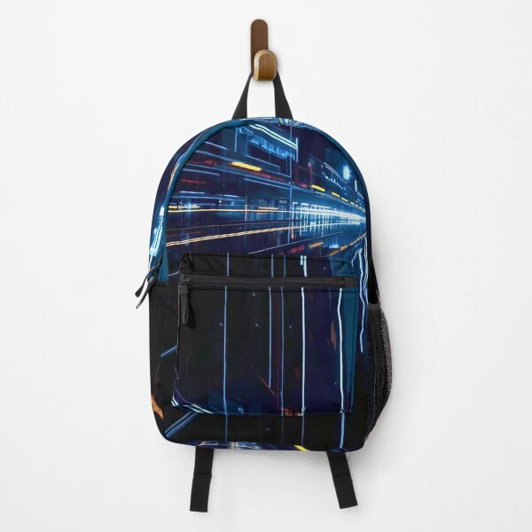 Item preview, Cyberpunk Neon Cityscape Speed of Light designed and sold by Cozyartsss.
