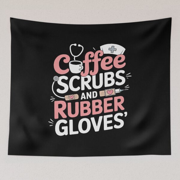 Item preview, Coffee Scrubs And Rubber Gloves Nurse Gift designed and sold by joedavila.