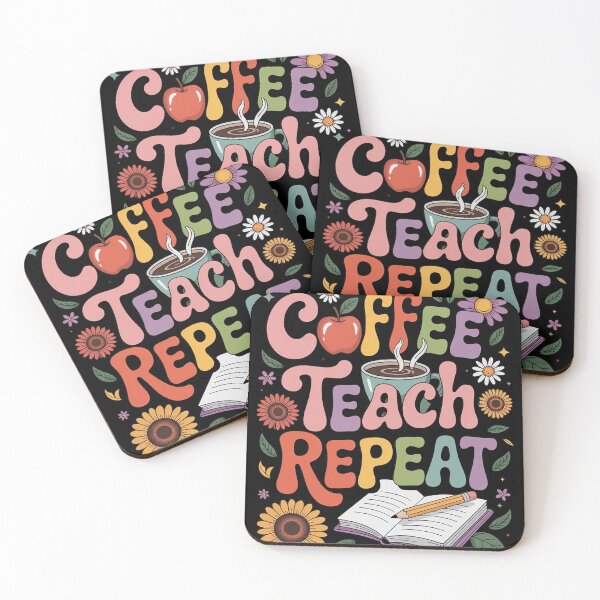 Item preview, Coffee Teach Repeat Teacher designed and sold by joedavila.