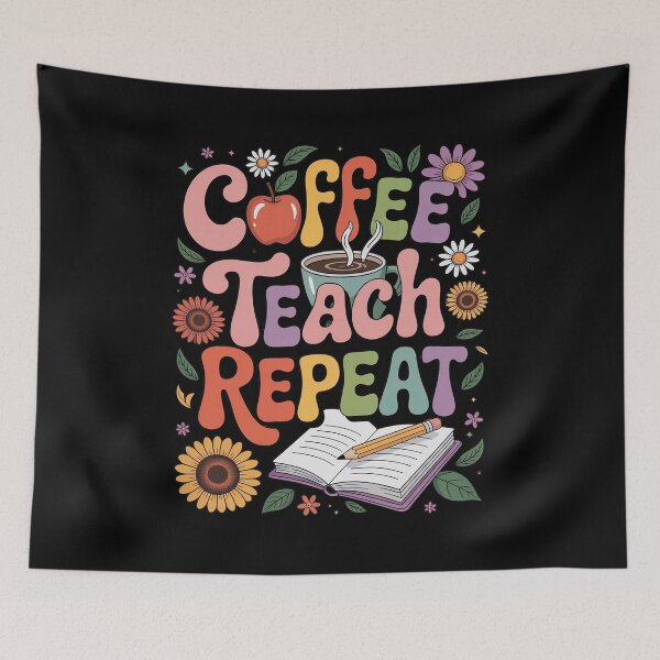 Item preview, Coffee Teach Repeat Teacher designed and sold by joedavila.