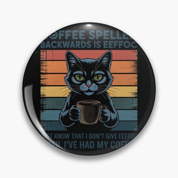 Item preview, Coffee Spelled Backwards Is Eeffoc Cat Drinking designed and sold by joedavila.