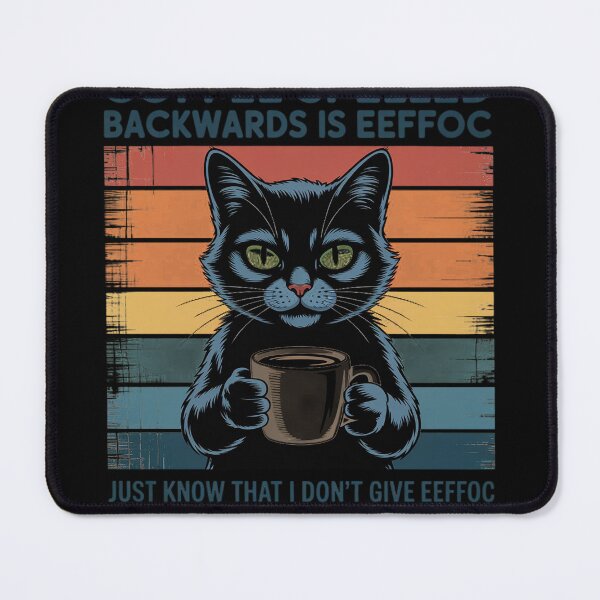 Item preview, Coffee Spelled Backwards Is Eeffoc Cat Drinking designed and sold by joedavila.