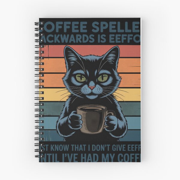 Artikelvorschau, Kaffee rückwärts geschrieben ist Eeffoc Cat Drinking entworfen und verkauft von joedavila.