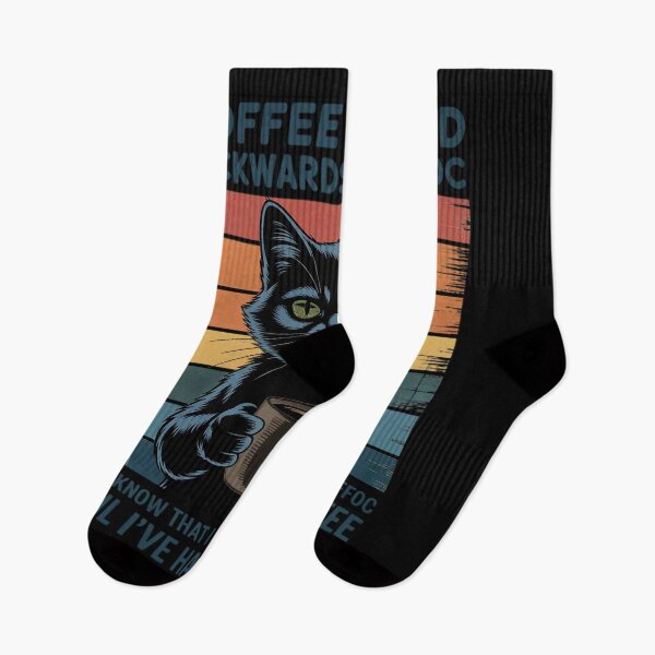 Item preview, Coffee Spelled Backwards Is Eeffoc Cat Drinking designed and sold by joedavila.