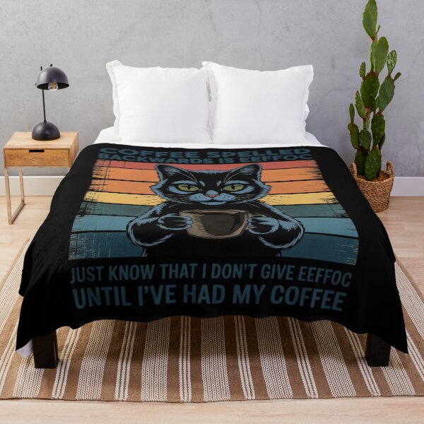 Item preview, Coffee Spelled Backwards Is Eeffoc Cat Drinking designed and sold by joedavila.