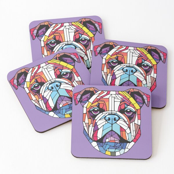 Item preview, Prism Animal Bulldog mosaic designed and sold by designmari.