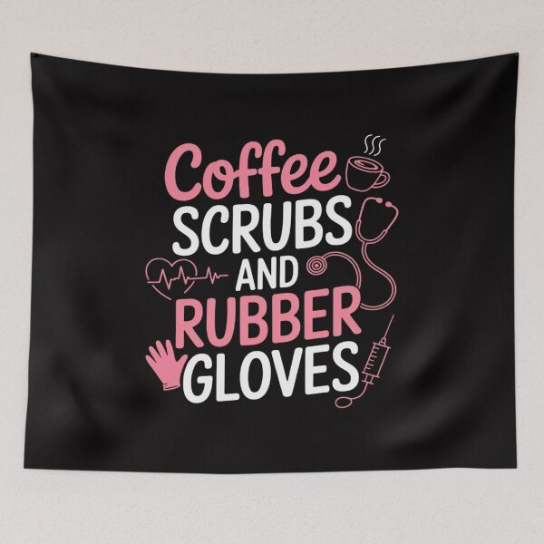 Item preview, Coffee Scrubs And Rubber Gloves - Nurse designed and sold by jewellmeyers.