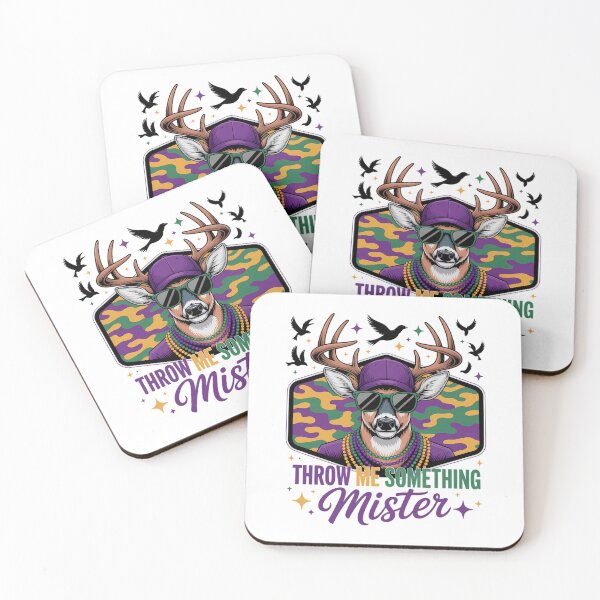 Item preview, Mardi Gras Deer Throw Me Something Mister designed and sold by JonathalIngham.