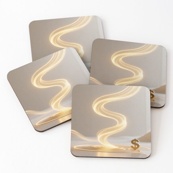 Item preview, Golden Flow – Minimalist Dollar Symbol with Light Swirl designed and sold by Cristhian Almanza.