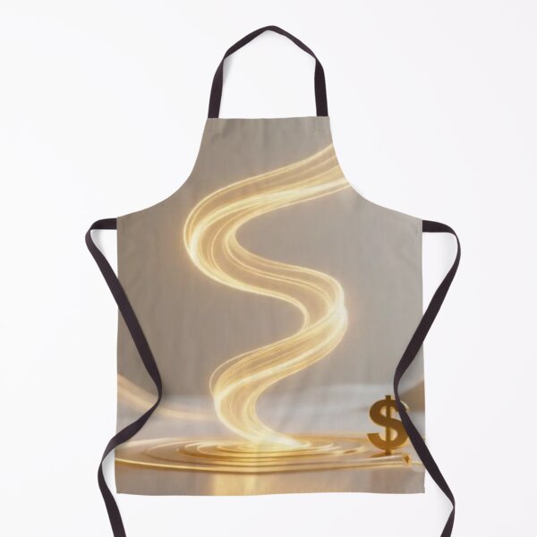 Item preview, Golden Flow – Minimalist Dollar Symbol with Light Swirl designed and sold by Cristhian Almanza.