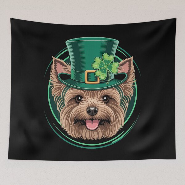 Item preview, Happy St Patrick's Day Cute Yorkshire for Pet Dog Lover designed and sold by EllenJast.