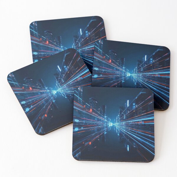 Item preview, Quantum Velocity and Neon Data Stream Abstract designed and sold by Cozyartsss.