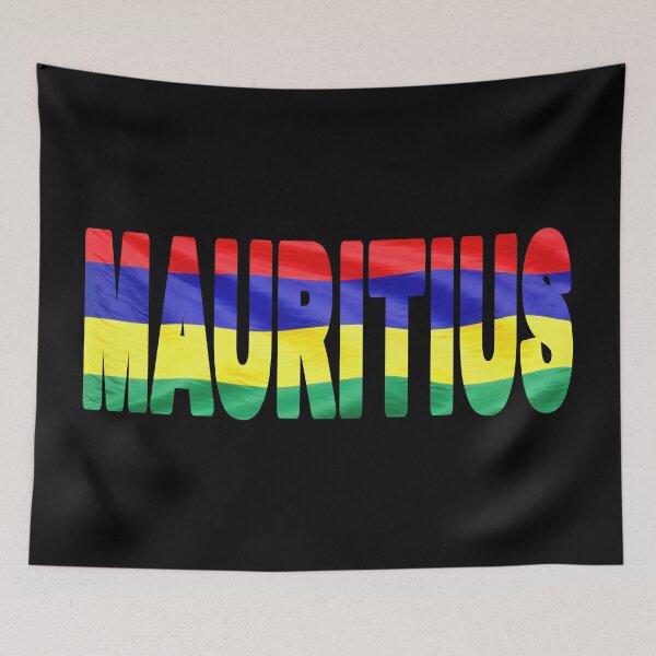 Item preview, MAURITIUS - Flag Flying in Wind cut to Letters Souvenir Sticker Shirt designed and sold by Adam Gormley.