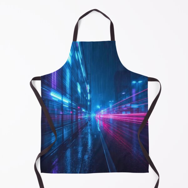 Item preview, Cyberpunk Rain Cityscape and Neon Sidewalk Glow designed and sold by Cozyartsss.