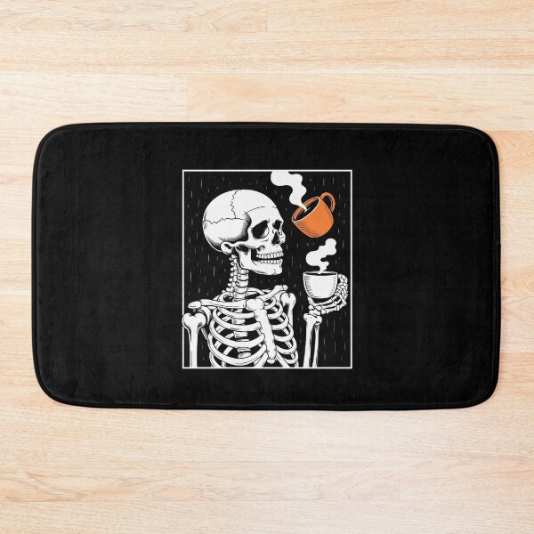 Item preview, Coffee Drinking Skeleton DIY Halloween Messy Bun Women Girl designed and sold by KristieRamsey.