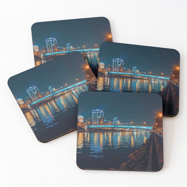 Item preview, Modern Waterfront Cityscape at Blue Twilight designed and sold by Cozyartsss.