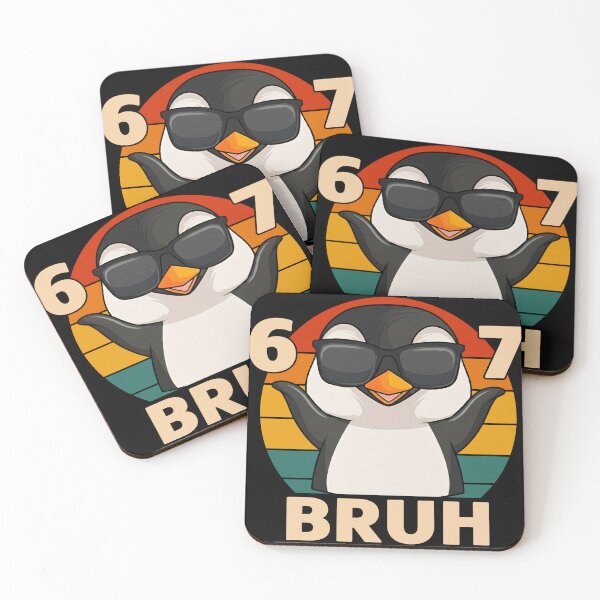 Item preview, Funny 67 Six Seven Birthday Penguin Bruh T-Shirt designed and sold by LashondaGreen89.