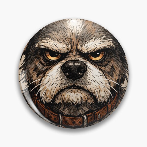 Item preview, Bold Grumpy Dog Character Art designed and sold by Silrom.