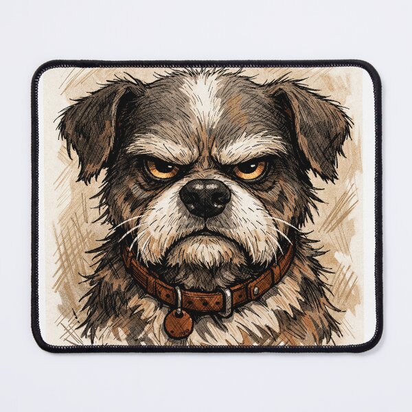 Item preview, Bold Grumpy Dog Character Art designed and sold by Silrom.