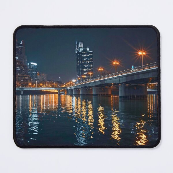 Item preview, Golden City Bridge and Shimmering Harbor Night designed and sold by Cozyartsss.