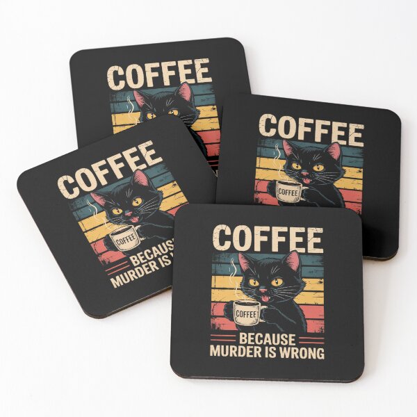 Item preview, Coffee Because Murder Is Wrong Women's Cat Coffee designed and sold by KristieRamsey.