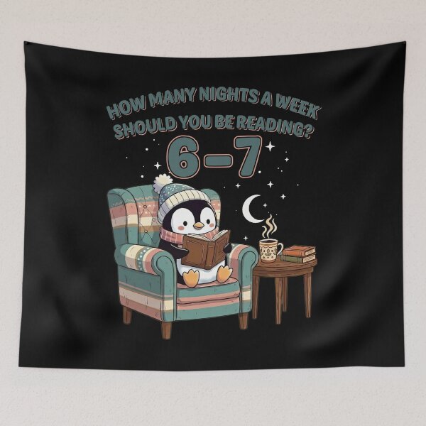 Item preview, Funny Reading Penguin Book Lover 6 7 Six Seven T-Shirt designed and sold by LashondaGreen89.
