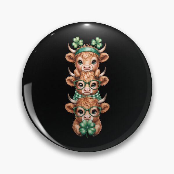 Item preview, St. Patrick's Day Highland Cow , Lucky Shamrock designed and sold by JonathalIngham.