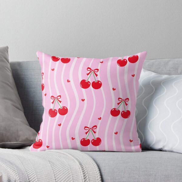 Item preview, Pink Cherry Bow Pattern – Cute Retro Kawaii Fruit Aesthetic Design designed and sold by GiftsCreek.