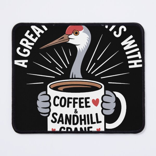 Item preview, Coffee And Sandhill Crane Bird Birding Birder Bird Watching designed and sold by KristieRamsey.
