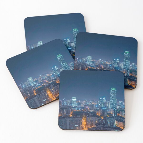 Item preview, Midnight City Pulse Aerial View designed and sold by Cozyartsss.
