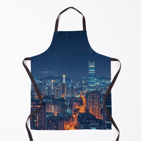 Item preview, Radiant City Core Aerial Nightscape with Mountain Horizon designed and sold by Cozyartsss.