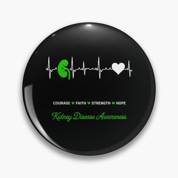 Item preview, Kidney Disease Awareness Heartbeat Kidney Disease Warrior designed and sold by EllenJast.