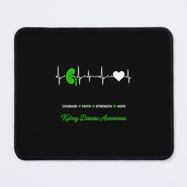 Item preview, Kidney Disease Awareness Heartbeat Kidney Disease Warrior designed and sold by EllenJast.