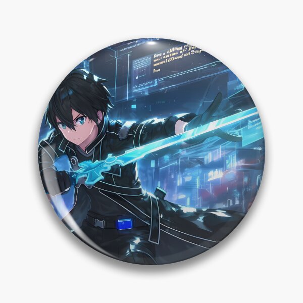 Item preview, Kirito Sword Art Online Cyber Anime Power Light Blue Energy Field designed and sold by bystudiolereve.