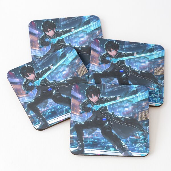 Item preview, Kirito Sword Art Online Cyber Anime Power Light Blue Energy Field designed and sold by bystudiolereve.