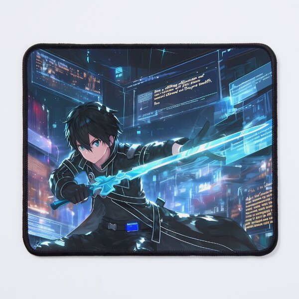 Item preview, Kirito Sword Art Online Cyber Anime Power Light Blue Energy Field designed and sold by bystudiolereve.