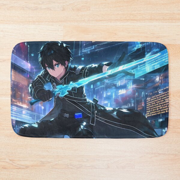 Item preview, Kirito Sword Art Online Cyber Anime Power Light Blue Energy Field designed and sold by bystudiolereve.