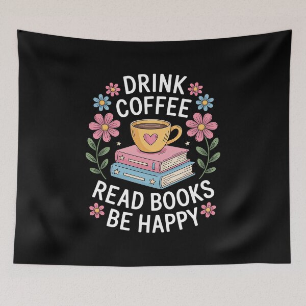 Item preview, Bookworm Drink Coffee Read Books Be Happy designed and sold by traceydowns.