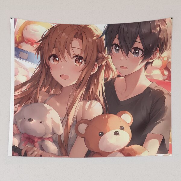 Item preview, Kirito Sword Art Online Tender Anime Couple Soft Warm Cute Moment designed and sold by bystudiolereve.
