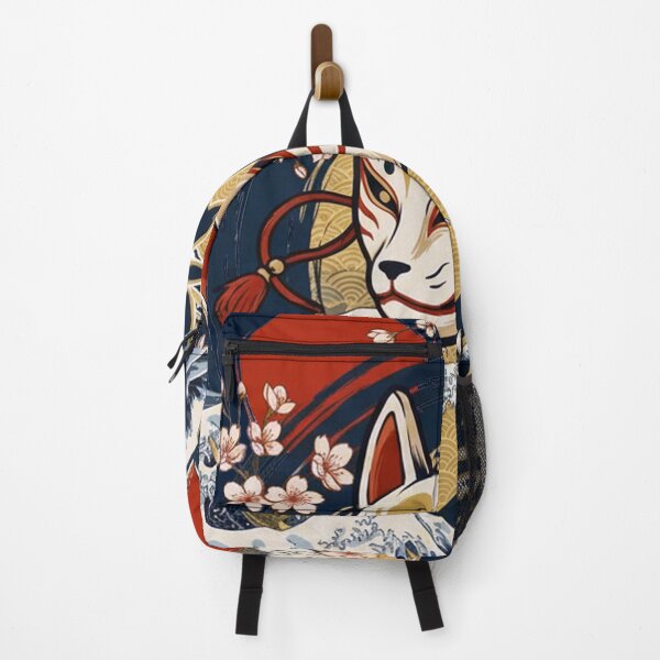 Item preview, Kitsune Mask with Japanese Dreamscape designed and sold by vivi-va.